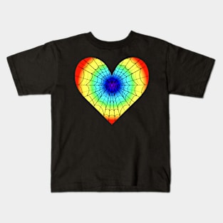 Spider Web Heart V25 Kids T-Shirt